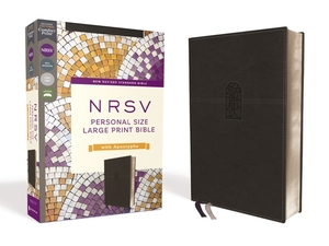 Nrsv, Personal Size Large Print Bible with Apocrypha, Leathersoft, Black, Comfort Print by The Zondervan Corporation