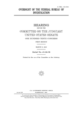 Oversight of the Federal Bureau of Investigation by United States Congress, United States Senate, Committee on the Judiciary (senate)