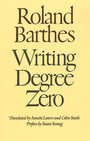 Writing Degree Zero by Roland Barthes