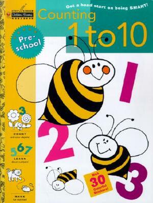 Counting 1 to 10, Grade Preschool [With 30 Stickers] by Golden Books