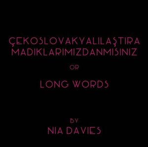 Çekoslovakyalılaştıramadıklarımızdanmısınız or Long Words by Nia Davies