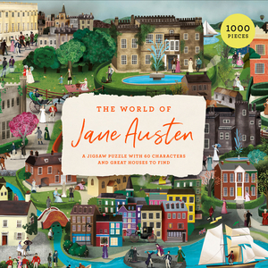 The The World of Jane Austen 1000 Piece Puzzle: A Jigsaw Puzzle with 60 Characters and Great Houses to Find by John Mullan