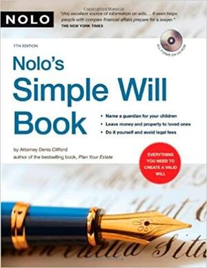 Nolo's Simple Will Book With CDROM by Denis Clifford