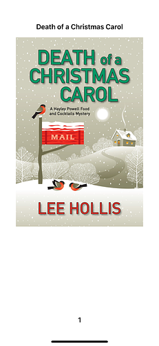 Death of a Christmas Carol by Lee Hollis, Lee Hollis