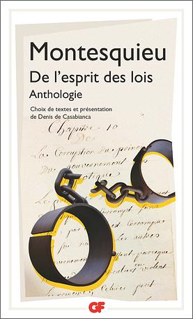 De l'esprit des lois: anthologie by Montesquieu