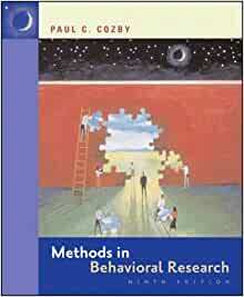 Methods in Behavioral Research with PowerWeb by Paul C. Cozby