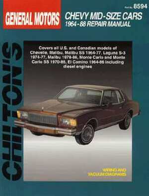 GM Chevrolet Mid-Size Cars, 1964-88 by Chilton Automotive Books, Chilton, The Nichols/Chilton