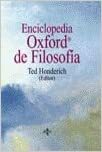 Enciclopedia Oxford de Filosofía by Ted Honderich
