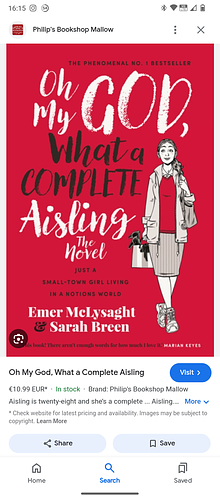 Oh My God, What a Complete Aisling!: Just a Small-Town Girl Living in a Notions World by Emer McLysaght, Sarah Breen