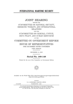 International maritime security by Committee on Government Reform (house), United St Congress, United States House of Representatives