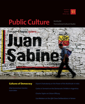 Public Culture: Cultures of Democracy by Dilip Parameshwar Gaonkar