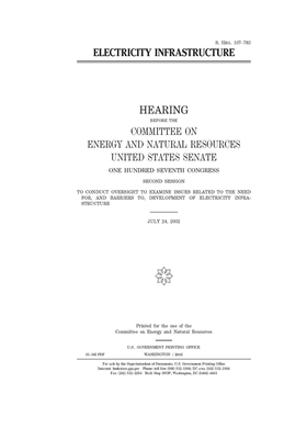Electricity infrastructure by Committee on Energy and Natura (senate), United States Senate, United States Congress