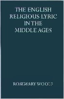 The English Religious Lyric In The Middle Ages by Rosemary Woolf