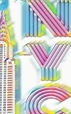 Rainbow ICONIC Chrysler Building Writing Drawing Journal by Michael Huhn