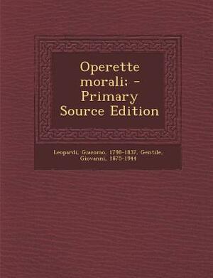 Operette Morali by Giacomo Leopardi