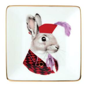 Berkley Bestiary Jack Rabbit Porcelain Square Tray by Galison