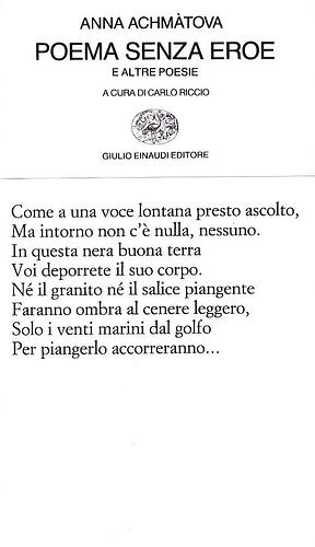 Poema senza eroe by Anna Akhmatova, Carlo Riccio