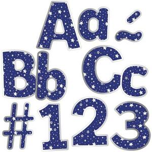 Sparkle and Shine Navy with Silver Stars EZ Letters by 