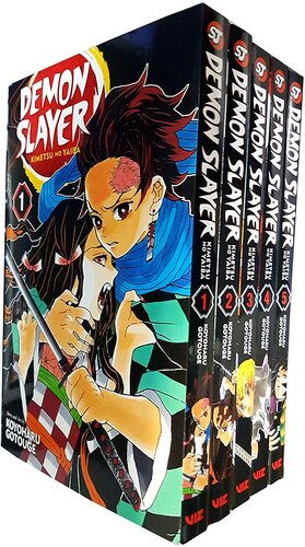 Demon Slayer: Kimetsu no Yaiba, Volumes 1-5 Books Collection set by Koyoharu Gotouge