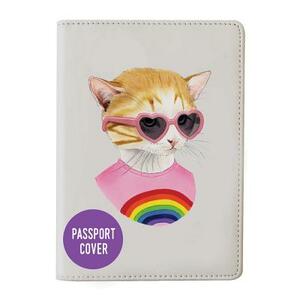 Berkley Bestiary Rainbow Kitten Passport Cover by Galison
