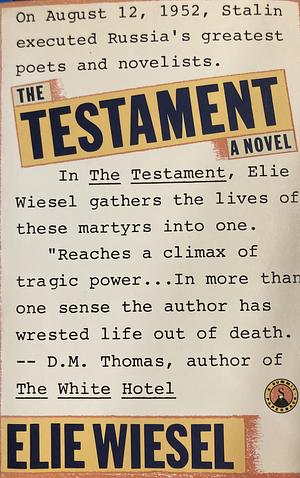 The Testament by Elie Wiesel