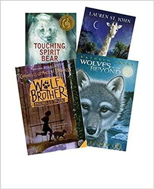 Lone Wolf/ Wolf Brother / Touching Spirit Bear / The White Giraffe by Lauren St. John, Ben Mikaelsen, Michelle Paver, Kathryn Lasky