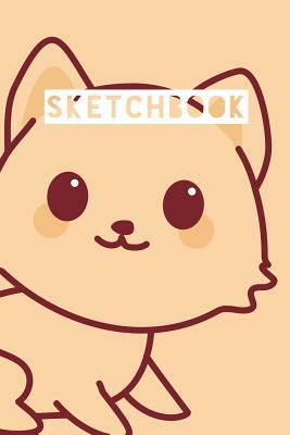 Sketchbook: Kawaii Cute Brown Cat Pattern by Frasier Cheng-Binns