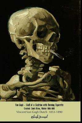 Van Gogh Skull of a Skeleton with Burning Cigarette Sketchbook: 5 MM Dot Grid Sketchbook for Adults, Kids, Students, Teachers, Artists and Writers. 10 by Art Is Life
