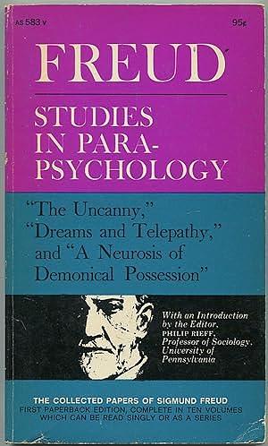 Studies in Parapsychology by Sigmund Freud