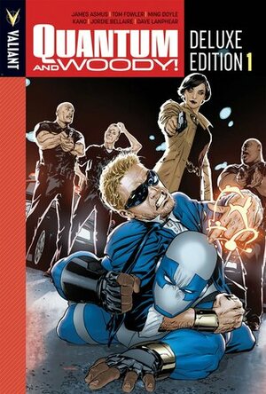 Quantum and Woody: Deluxe Edition, Book 1 by Brian Reber, Jaun Doe, Allen Passalaqua, Erica Henderson, Ming Doyle, Tom Fowler, Jordie Bellaire, James Asmus, Rob Guillory, Marcos Martín, Wilfredo Torres, David López, Rian Hughes, Pere Pérez, Clayton Crain, Emanuela Lupacchino, Kalman Andrasofszky, Troy Peteri, Kano, Dave Baron, Ryan Sook, Matthew Waite, Andrew Robinson, Keiren Smith, Joseph S. Cooper, Russel Dauterman, Ty Templeton, Dave Lanphear, Donovan Santiago