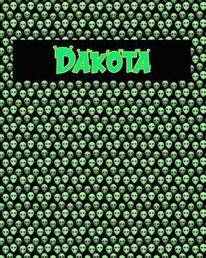 120 Page Handwriting Practice Book with Green Alien Cover Dakota: Primary Grades Handwriting Book by Sheldon Franks