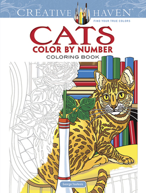 Creative Haven Cats Color by Number Coloring Book by George Toufexis