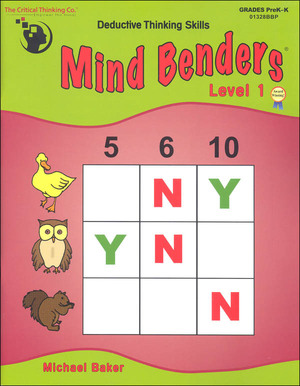 Mind Benders Beginning Book 1 Grades Pre-K - Kindergarten by Michael O. Baker