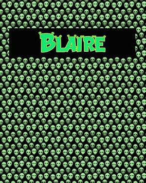 120 Page Handwriting Practice Book with Green Alien Cover Blaire: Primary Grades Handwriting Book by Sheldon Franks