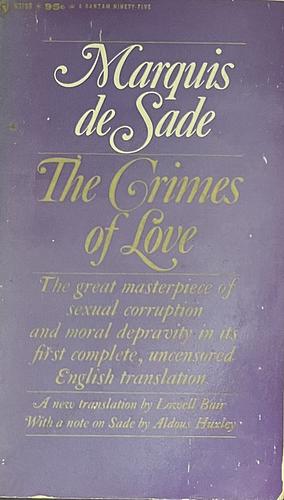 The Crimes of Love by Marquis de Sade