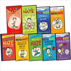 Big Nate Series Lincoln Peirce Collection 9 Books Set (Flips Out, Fun Blaster, Goes for Broke, on a Roll, Out Loud.. by Lincoln Peirce