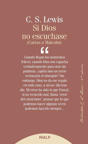 Si Dios no escuchase: Cartas a Malcom by C.S. Lewis