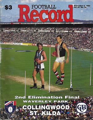 1992 2nd Elimination Final Footy Record Collingwood vs. St. Kilda by 