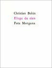 Eloge Du Rien by Christian Bobin