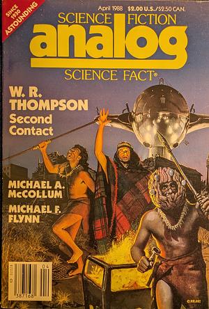 Analog Science Fiction and Fact, April 1988 by Thomas A. Easton, Rick Cook, Michael Flynn, Michael A. McCollum, Shirley Weinland, P.M. Fergusson, W.R. Thompson