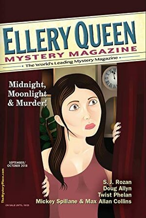 Ellery Queen's Mystery Magazine September/October 2018 Vol. 152 Nos. 3 & 4 Whole Nos. 924 & 925 by S.J. Rozan, Tom Tolnay, Robert S. Levinson, Herbert De Paepe, Els Depuydt, Lou Manfredo, Steve Steinbock, Kristopher Zgorski, Jeremy Herbert, Doug Allyn, Nancy Novick, Mickey Spillane, Richard Helms, John Lantigua, Marilyn Todd, G.M. Malliet, Max Allan Collins, Sharon Hunt, Paul Charles, Twist Phelan, Scott Loring Sanders, Jennifer Soosar, Amy Myers, Janet Hutchings