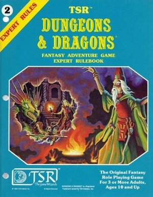 Dungeons & Dragons Fantasy Adventure Game Expert Rulebook by Erol Otus, Steve Marsh, Jeff Dee, David "Zeb" Cook, Gary Gygax, Dave Arneson