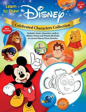 Learn to Draw Disney Celebrated Characters Collection: New Edition! Includes Classic Characters, Such as Mickey Mouse and Winnie the Pooh, to Current by Walter Foster Jr Creative Team