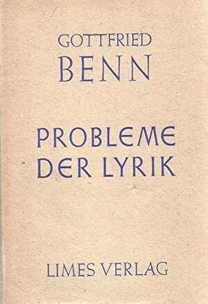 Probleme der Lyrik by Gottfried Benn