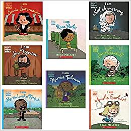 Ordinary People Change the World Collection 8 books (I am . . . Helen Keller ; Jane Goodall ; Gandhi ; Sacagawea ; Neil Armstrong ; Jim Henson ; Martin Luther King Jr ; Harriet Tubman ) by Brad Meltzer