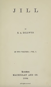 Jill, Vol. 1 (of 2) by Amy Dillwyn
