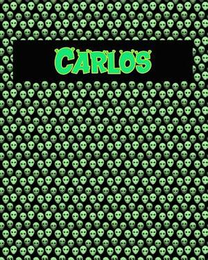 120 Page Handwriting Practice Book with Green Alien Cover Carlos: Primary Grades Handwriting Book by Sheldon Franks