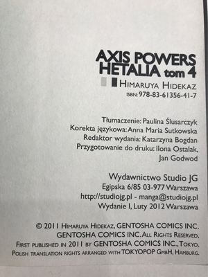 Axis Powers Hetalia 3 by Hidekaz Himaruya