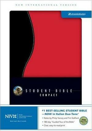 Student Bible: New International Version, Dark Black/red Printed Italian Duo-tone Compact by Philip Yancey, Tim Stafford, Anonymous