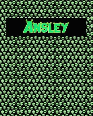 120 Page Handwriting Practice Book with Green Alien Cover Ansley: Primary Grades Handwriting Book by Sheldon Franks